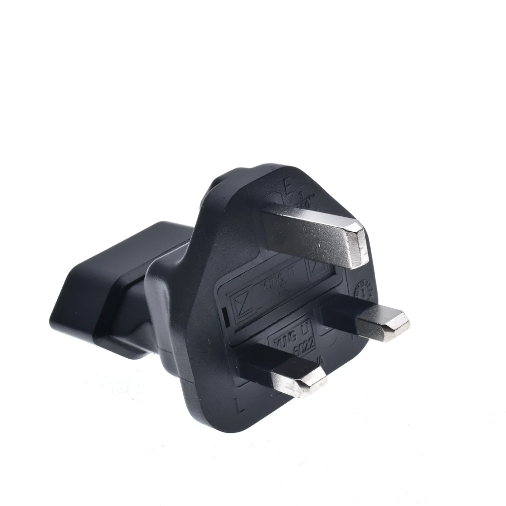 EU To UK Plug Adapter 3A250V European Type-C Round 2 Pins To England Singapore Type-G Converter