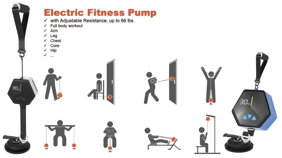 Smart Wireless Flywheel Fitness Pump for Home, Portable Full Body Workout Machine with Adjustable Resistance image 6
