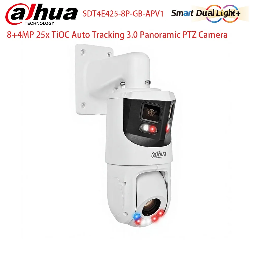 

Dahua SDT4E425-8P-GB-APV1 Network PTZ Camera 8+4MP 25x TiOC Panoramic Auto Tracking 3.0 Smart Dual Light +