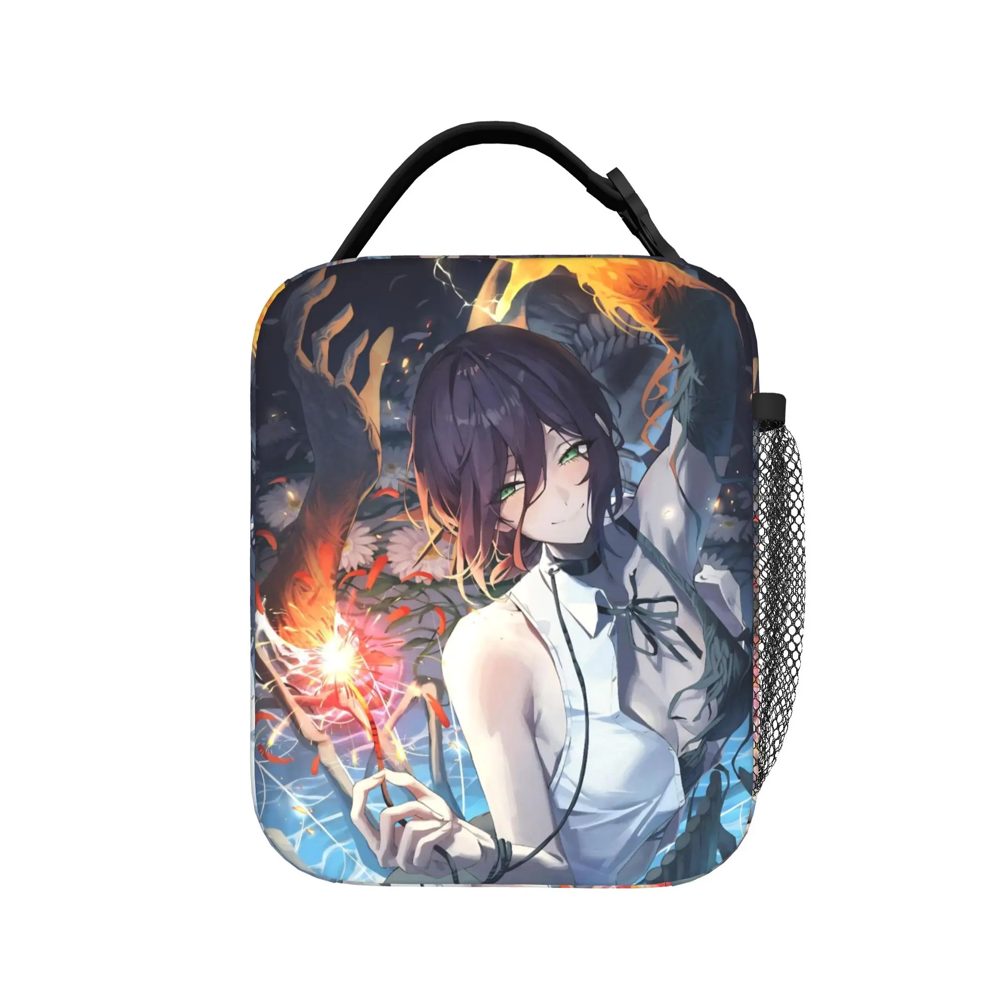 Reze C-Chainsaws Man Manga Insulated Lunch Bags Portable  Lunch Container Thermal Bag Lunch Box Tote Food Bag