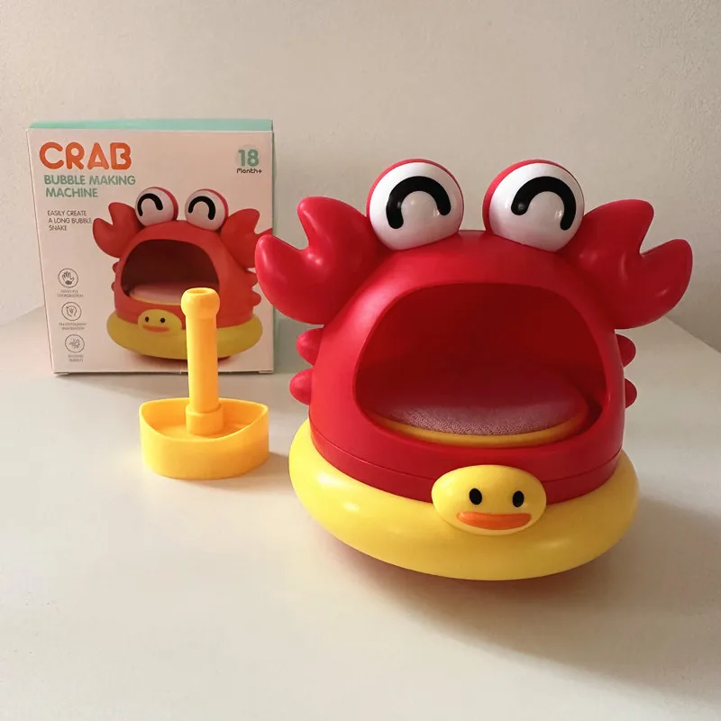 신제품 버블 부는 기계 상어 게 욕실 목욕 장난감 어린이 야외 놀이 물 부는 거품 만드는 기계