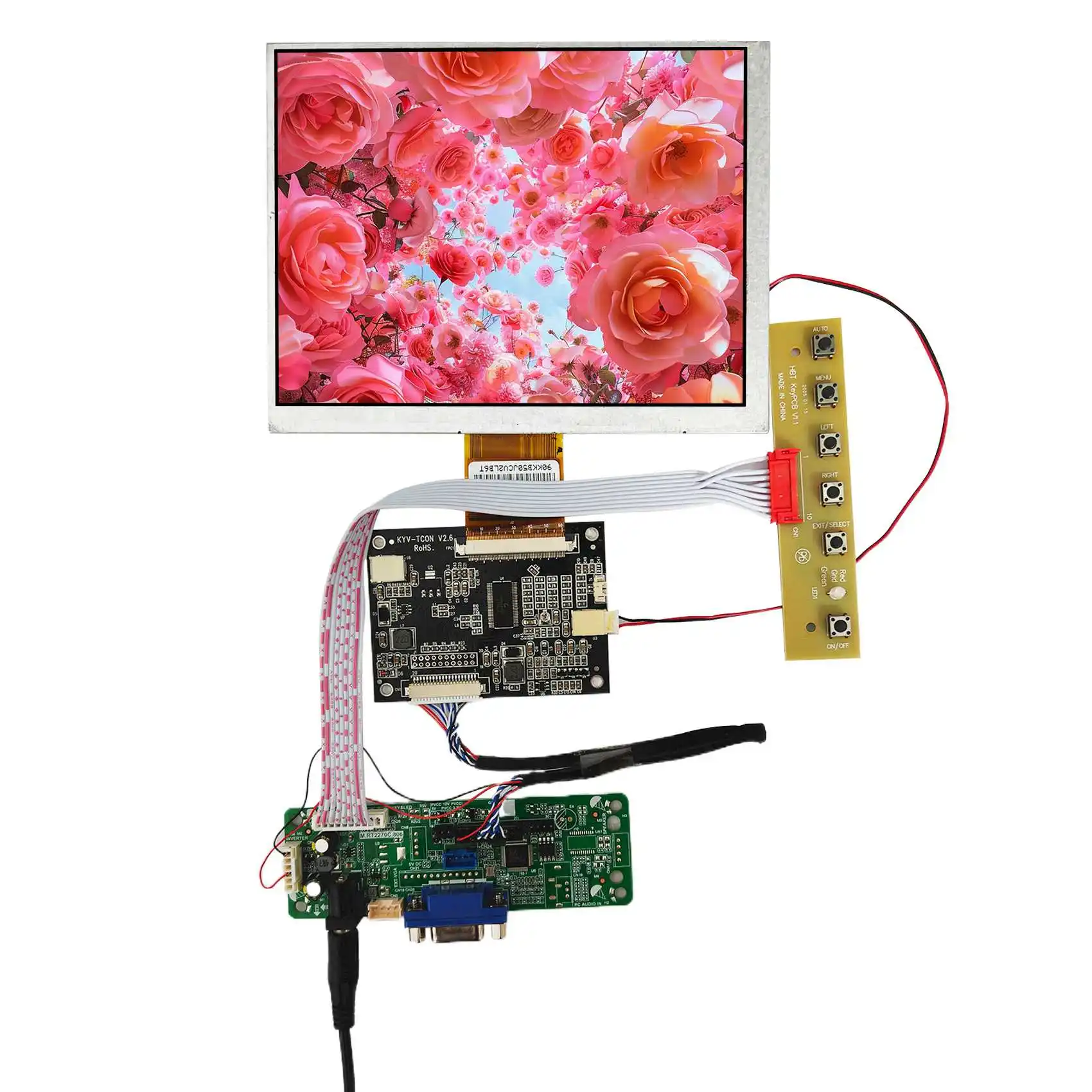 

7" 800x600 CLAA070MA0ACW LCD Screen With VGA LCD Controller Board RT2270