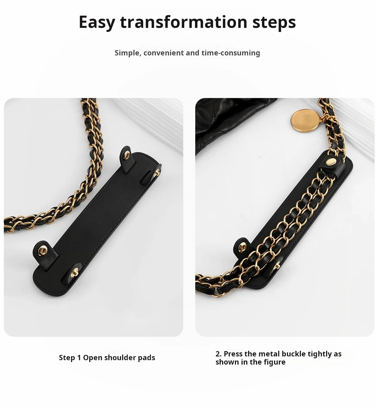 HAVREDELUXE Bag Strap Clip For CHANEE 22 pad Decompression Shoulder Pad Anti-wear Buckle Protection Sheet Chain Accessories
