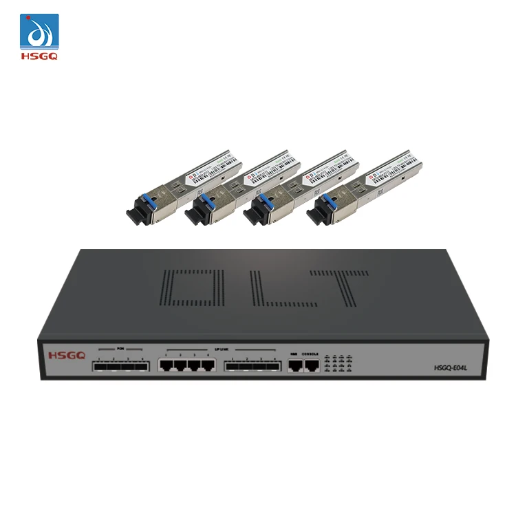 

HSGQ- E04R KIT Mini OLT Epon 4 port olt 1.25G hsgq SFP Modules PX20++ Xpon Epon Gpon olt