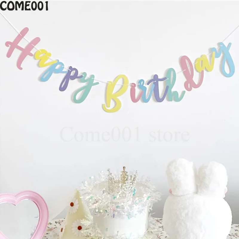 غابة الغابة موضوع زهرة جارلاند راية الفصول الدراسية حفلة رياض الأطفال زينة ملونة عيد ميلاد سعيد أعلام صور الدعائم