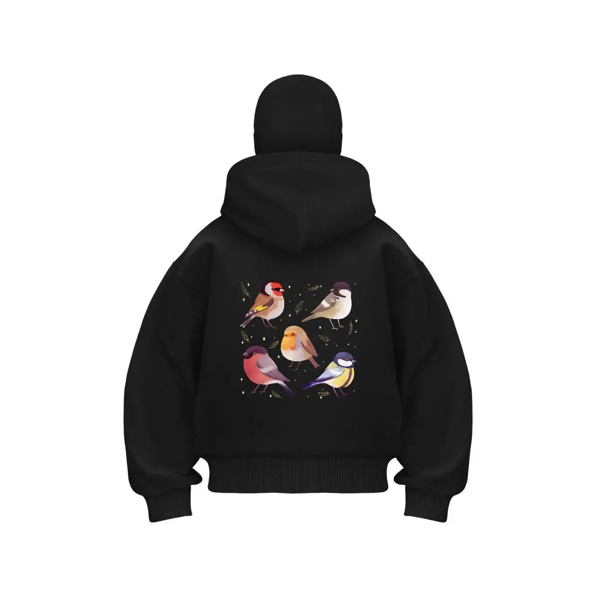 

Птицы, красочные иллюстрации птиц для острова, тема хопперса, мужская уличная теплая Балаклава, толстовка на молнии, зимняя повседневная толстовка
