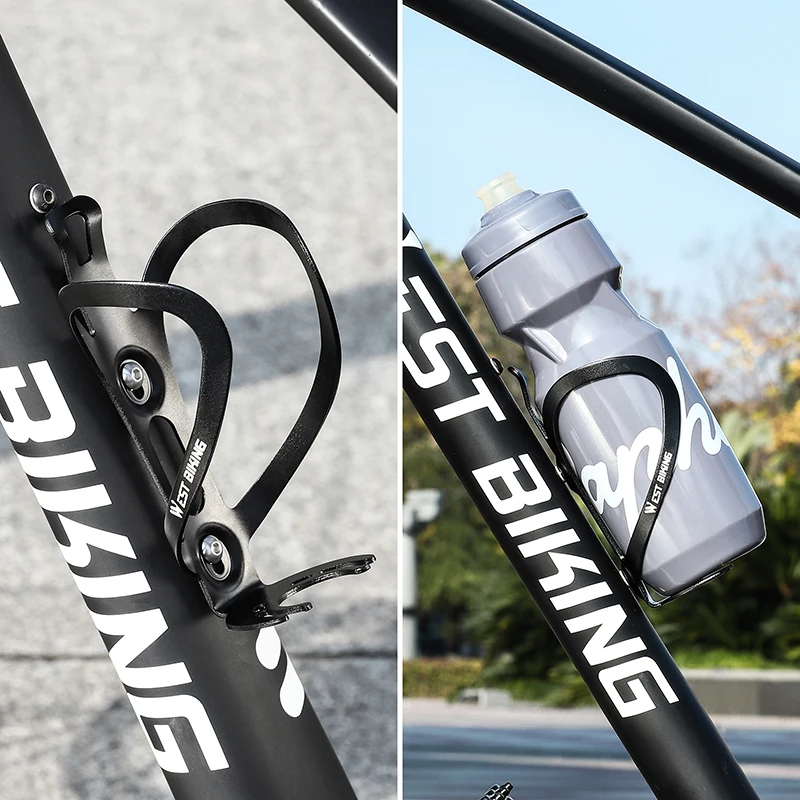غرب ركوب الدراجات-سبائك الألومنيوم زجاجة مياه دراجة قفص ، غلاية ، المشروبات غطاء حامل ، صب متكامل ، رف جبل ، خفيفة الوزن ، الدراجة