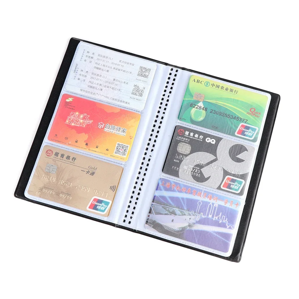 New 40/120/180/240/300 Card Holder Books Artificial Leather Cards Album Book Case Credit Card Collection Container Paper Crafts