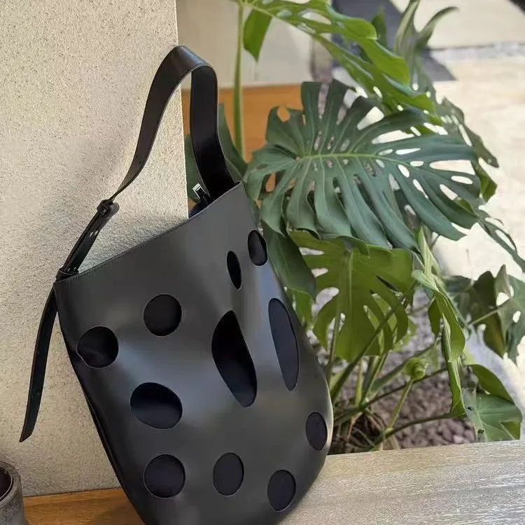 

Модная кожаная сумка-тоут большой емкости, женская сумка через плечо, роскошная качественная мягкая сумка-ведро, форма