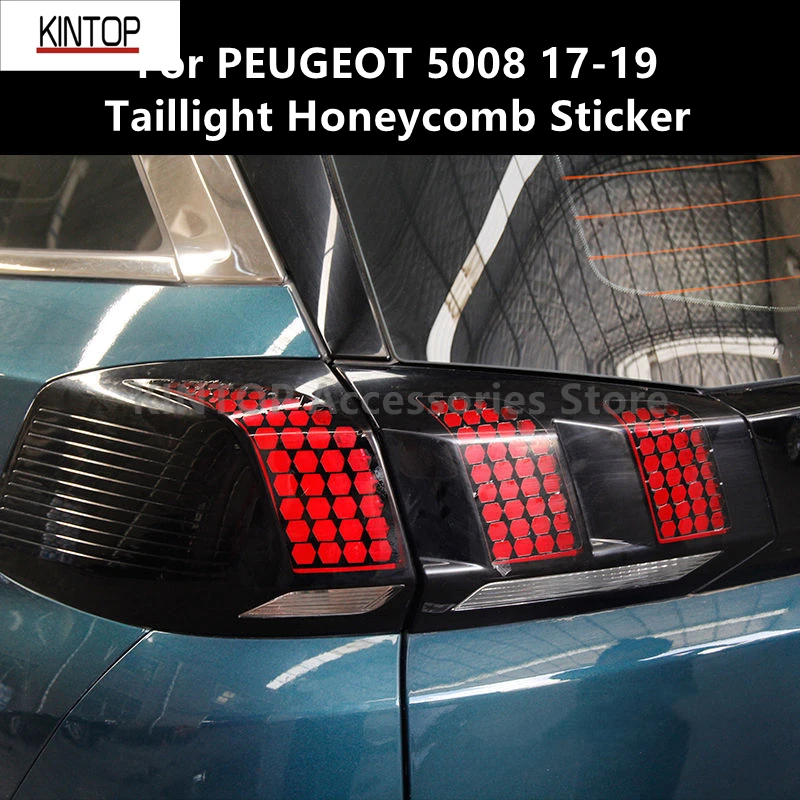 

For PEUGEOT 5008 17-19 Taillight Honeycomb Sticker Exterior Upgrade Accessories Refit