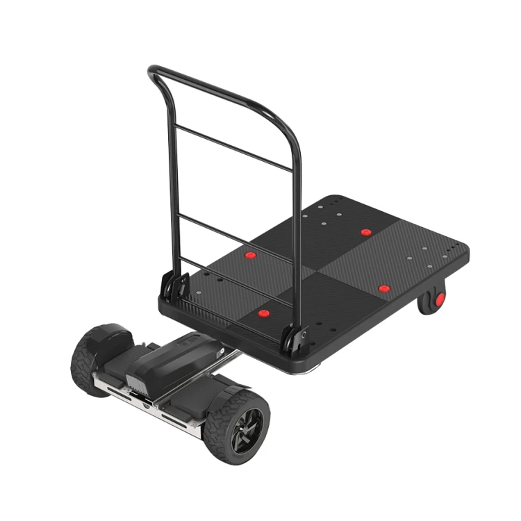 Efficient Electric Foldable Platform Trolley Heavy-Duty 4-Wheel Rolling Cart New Condition