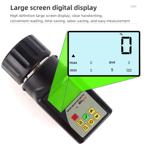 एमजी-प्रो स्मार्ट अनाज नमी मीटर 25 प्रकार के मक्का चावल गेहूं मूंगफली कॉफी बीन बीज मटर हाइग्रोमीटर आर्द्रता परीक्षक के लिए 8 best sales अनाज नमी मीटर - №2