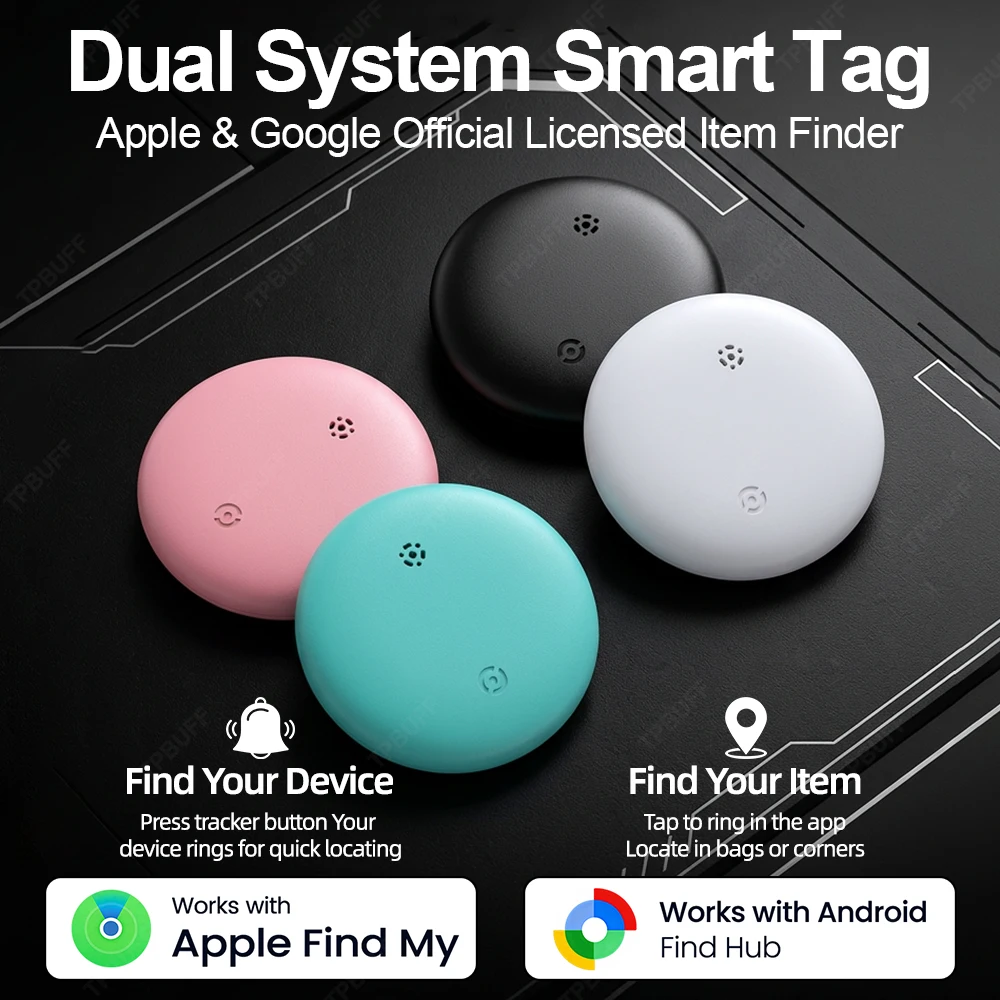 Dual System Compatible with IOS Android Google MFi Certified Ultra-Thin Tracker Card Google Find Hub Bluetooth Smart Tracking Ca