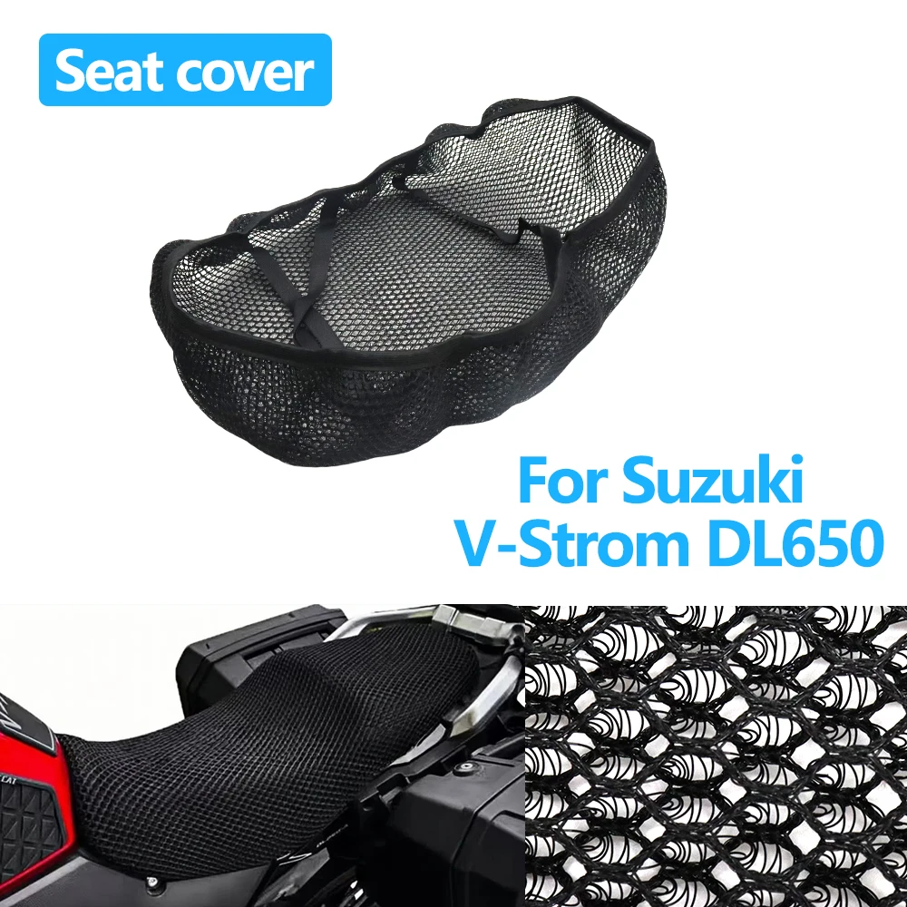 

For Suzuki V-Strom DL650 DL 650 Motorcycle Seat Cover 3D Mesh Fabric Seat Non-Slip Breathable Heat insulation Protect Cushion