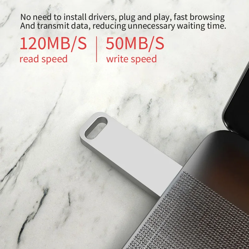 Metal USB Adapter Flash Drive USB 3.0 128GB 256GB 512GB High Speed Metal Mini U Disk Pendrive 1TB 2TB Memory Stick 2026 New