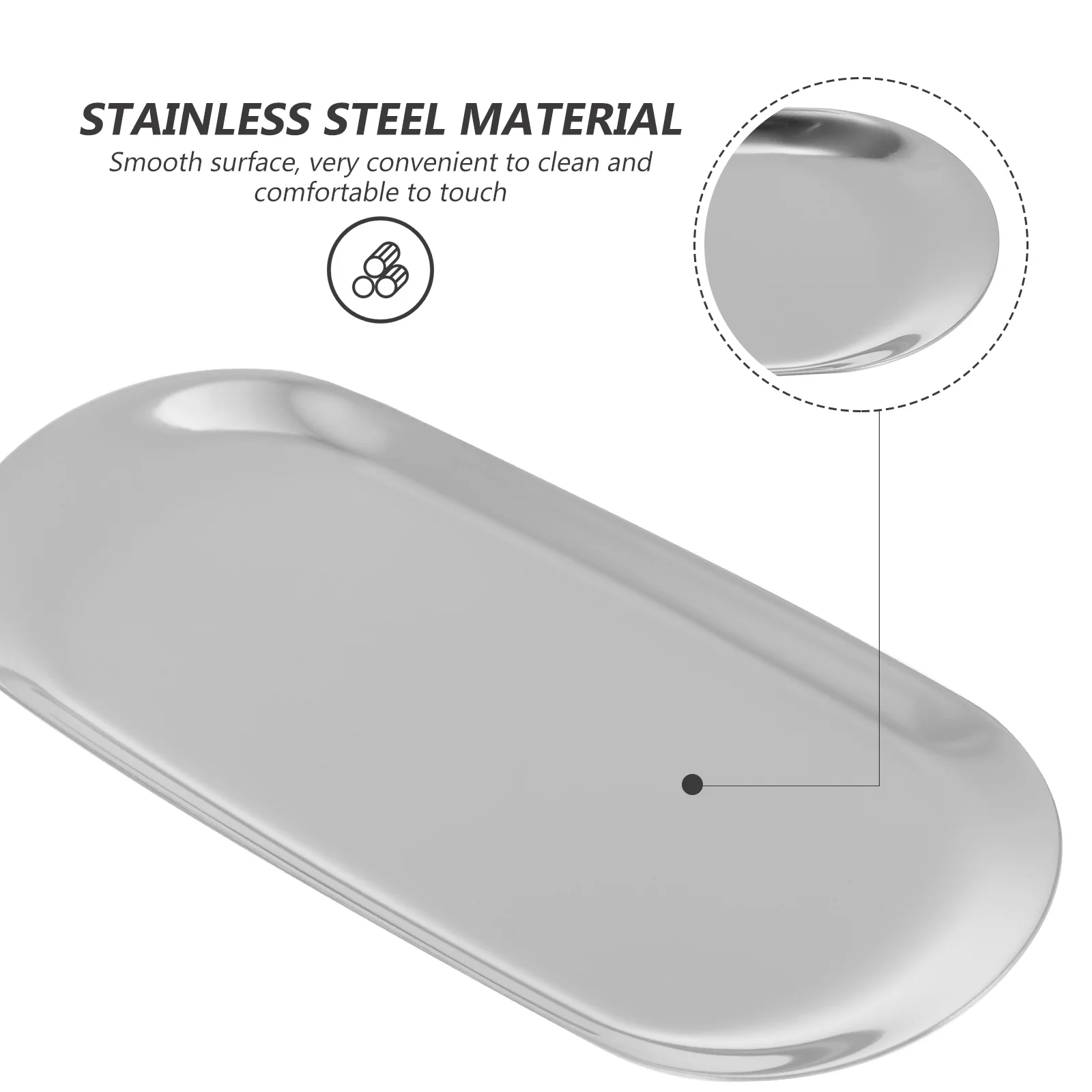 

Stainless Steel Tray Decorative Organizer Exquisite Creative Design Multipurpose Jewelry Cosmetics Storage Tray