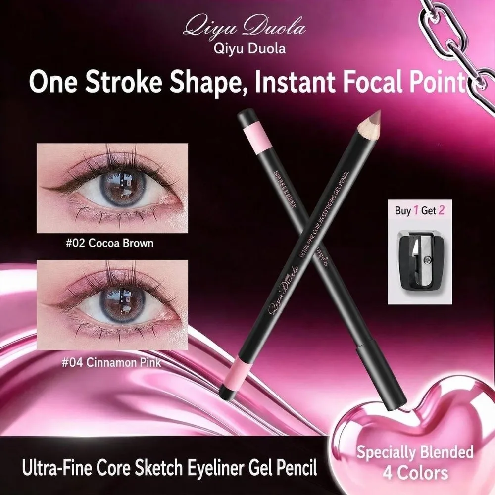 High Pigmented Eyeliner Gel Pencil Soft Texture Long Lasting Waterproof Eyeliner Pen Sweat-proof Matte Eye Makeup Pen Women
