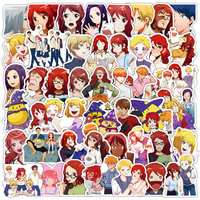 50pcs Cartoon Romantic Killer Anime Stickers Cool Decals Laptop Suitcase Phone Notebook Decoration Sticker Kids Classics Toys