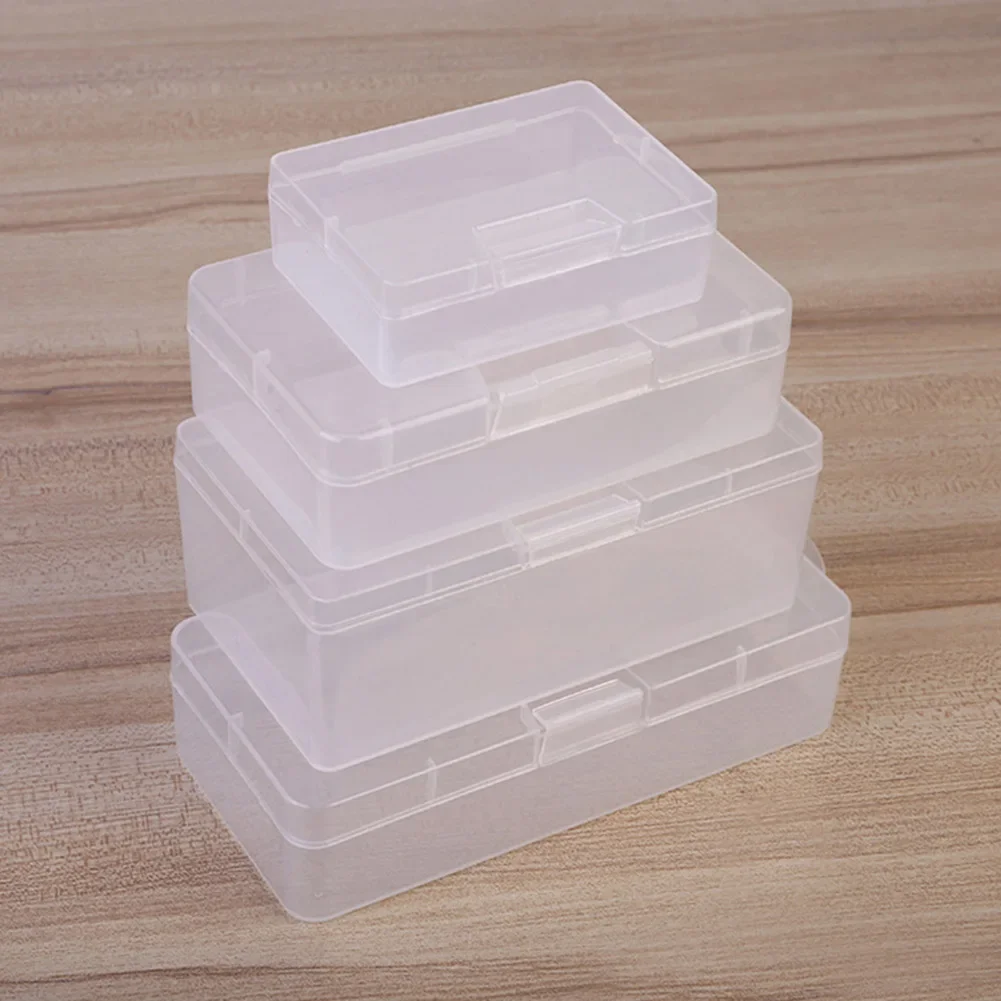 Compact and Dustproof Plastic Storage Box Container for Cosmetics and Hardware Parts Transparent Case Organizer