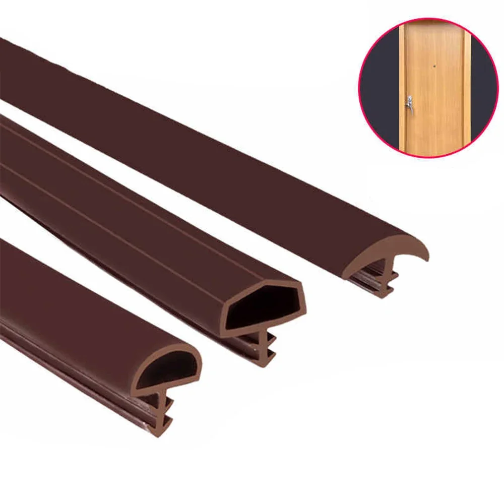 5-10M Wooden Door Sealing Strip Door Frame Sound Insulation Windproof And Anti-Collision Card Slot Type Door Seam Sealing Strip
