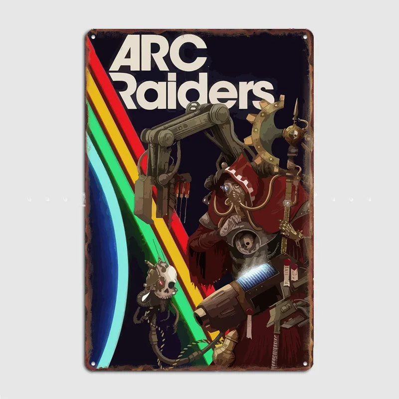 ARC Raiders Pixel Art Poster Metal Sign Pub Vintage Custom Bedroom Indoor Home Wall Decor Posters Room Decoration