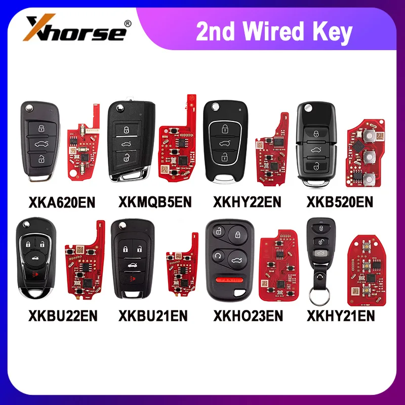 Xhorse XK Series Wired Remote Key XKA620EN XKB520EN XKBU21EN XKBU22EN XKFO22EN XKHO23EN XKHY21EN XKMQB5EN