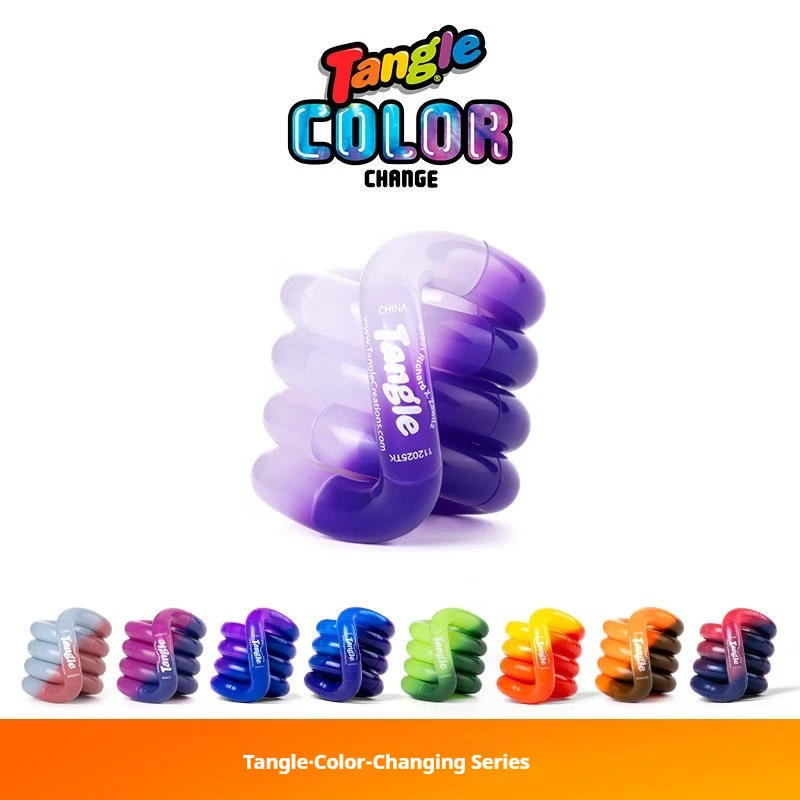 In Stock Genuine Tangl Twist Toy Temperature Changing Fossil Multi-Series Adhd Focu Training Tool Stress Relief Toys Gifts