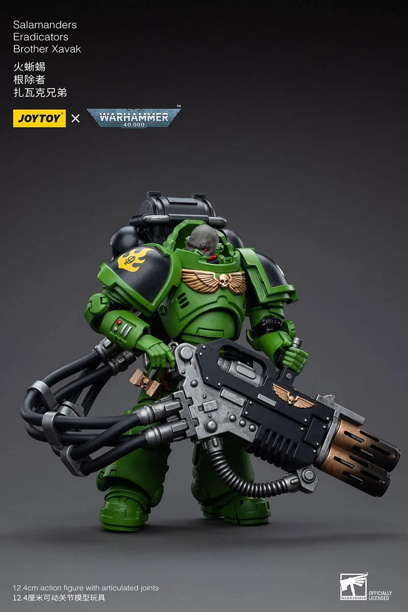 JOYTOY Warhammer 40K 1/18 Salamanders Eradicators Brother Xavak Action Figure 12.4cm Militaire Soldaat Model Speelgoed voor collectie