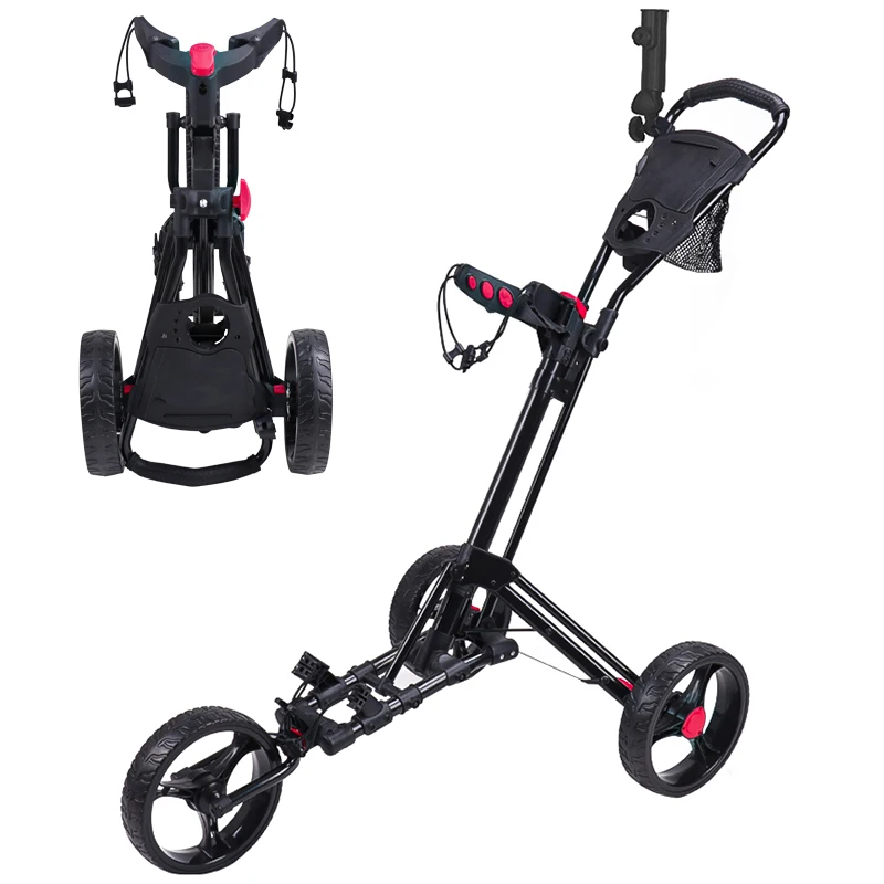 Golf bag trolley junior next game three-wheeled cart foldable trolley