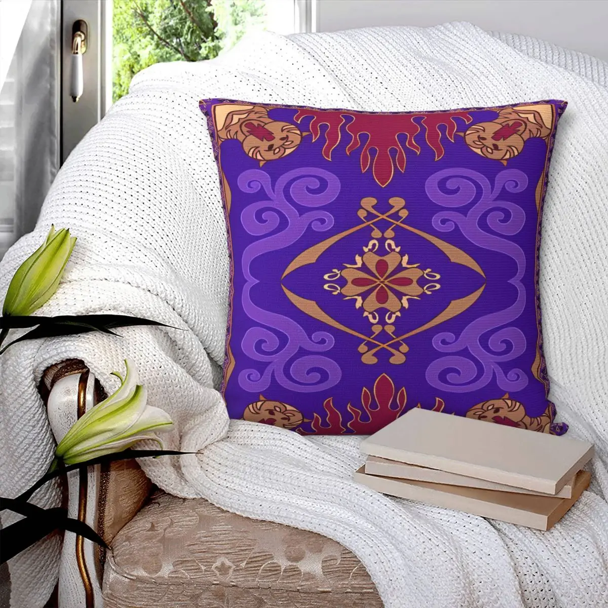 Aladdin - 1992 Magic 80 Pillowcase Cushion Black Pillowcase Pillowcase Sofa Decorative Pillows Customizable