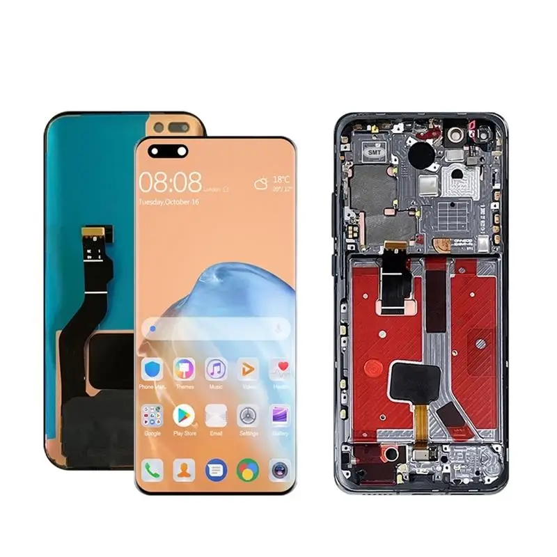 

6.58'' Original Screen For HUAWEI P40 Pro LCD Display Touch Screen Digitizer Assembly With Frame For Huawei P40Pro ELS-NX9