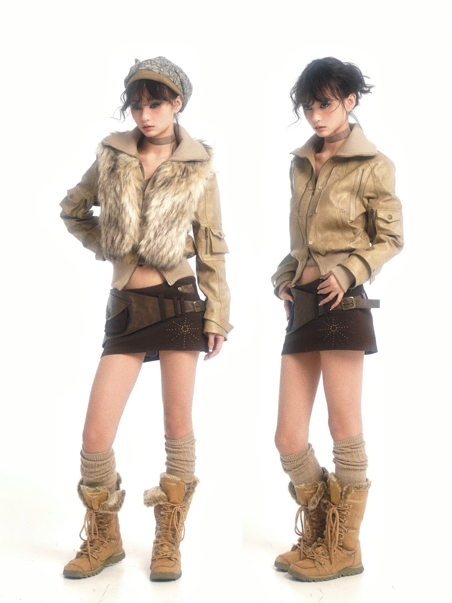 Pelle sintetica staccabile Jaet da donna Faionable antivento ecologico mercato di uccelli e fiori Sle design originale in pelle PU