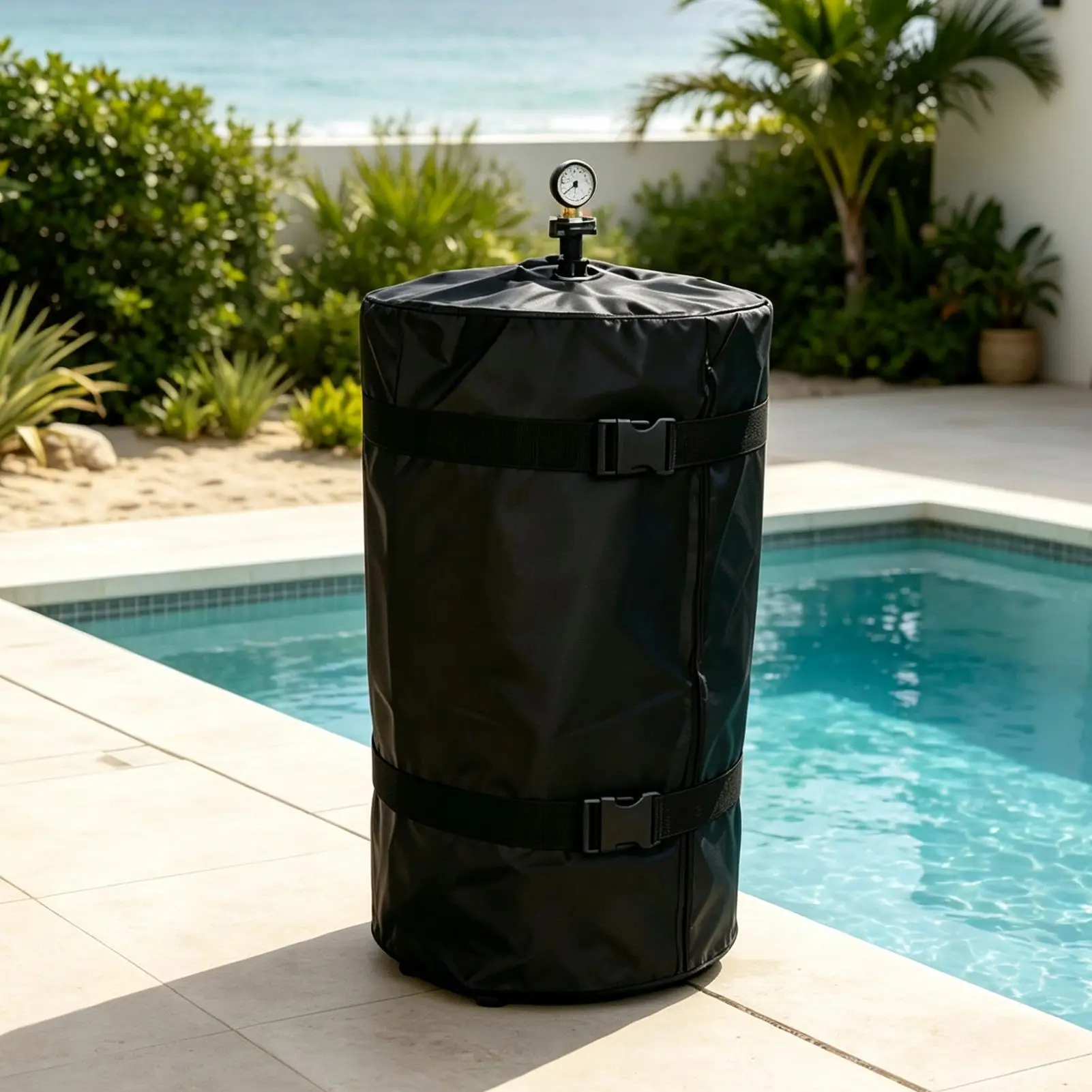 Winter Pool Filter Cover Protective Universal Heavy Duty Windproof Replacement Pool Filter Cover For Home Hotel Resort