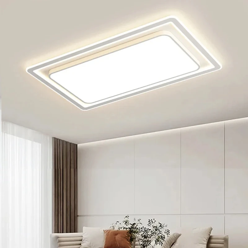

Modern LED Ceiling Lamp White Minimalist Design Ceiling Lights for Living Dining Room Bedroom Study Home Decor Lighting Fixture