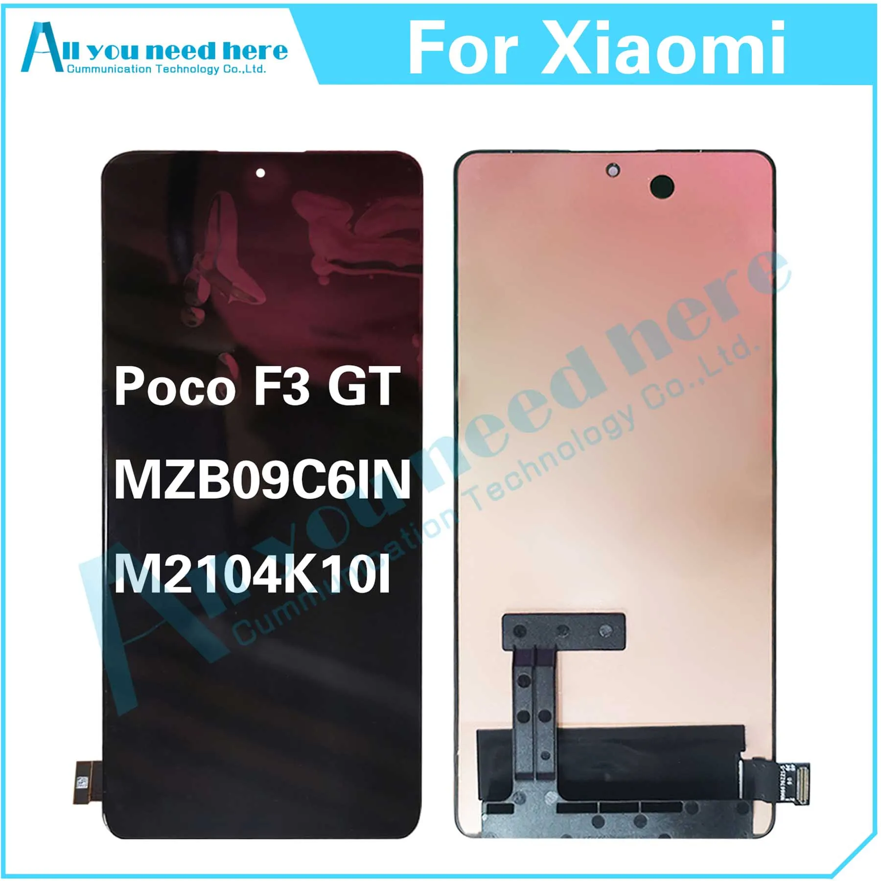 

100% Test For Xiaomi Poco F3 GT MZB09C6IN M2104K10I LCD Display Touch Screen Digitizer Assembly Repair Replacement