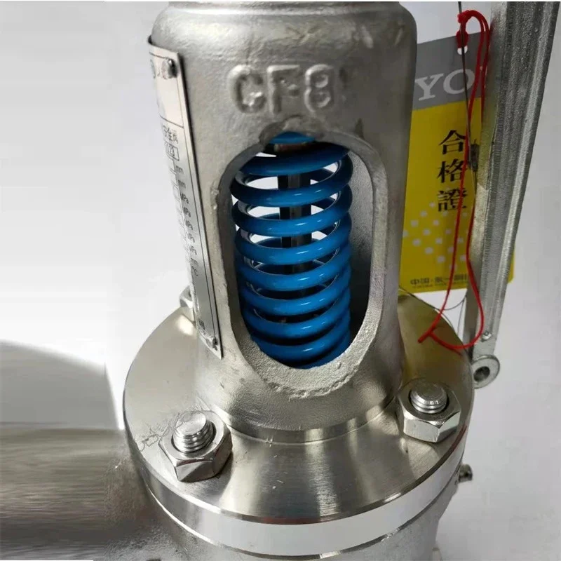 Steam safety valve A48Y/H-16PDN59DN40 stainless steel corrosive spring type with wrench