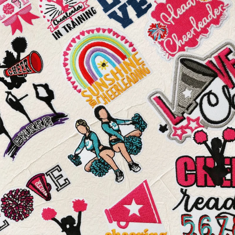 

Shout Come on Embroidery 1/10Pcs Cloth Sticker Cheerleader Computer Embroidery Label Clothes Outdoor Decoration Cheer Encourage