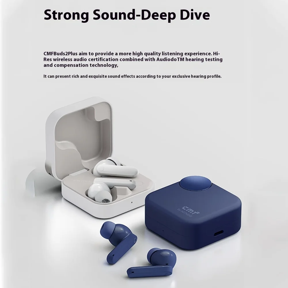CMF by Nothing Buds 2 Plus Wireless Bluetooth Earbuds 50dB Hybrid Active Noise Reduction Long Battery Life Headphones Customized