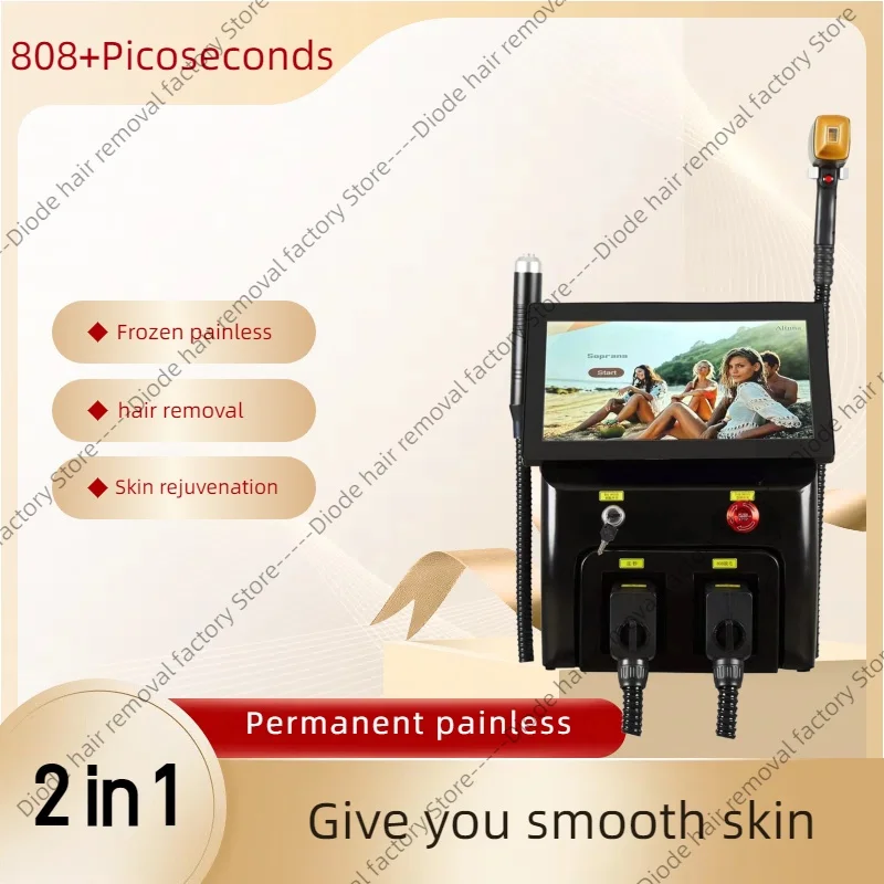 

Titanium Professional 808nm Diode Laser Picosecond Opt 2 in 1 Hair removal pigment Laser Tattoo Removal Painless Permanent