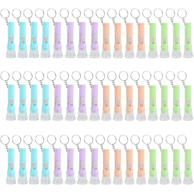 

Portable Mini Flashlight Pendant Set 48/72/96//120/150 Pieces Household Small Glow Gifts Random Color for Emergency Preparedness
