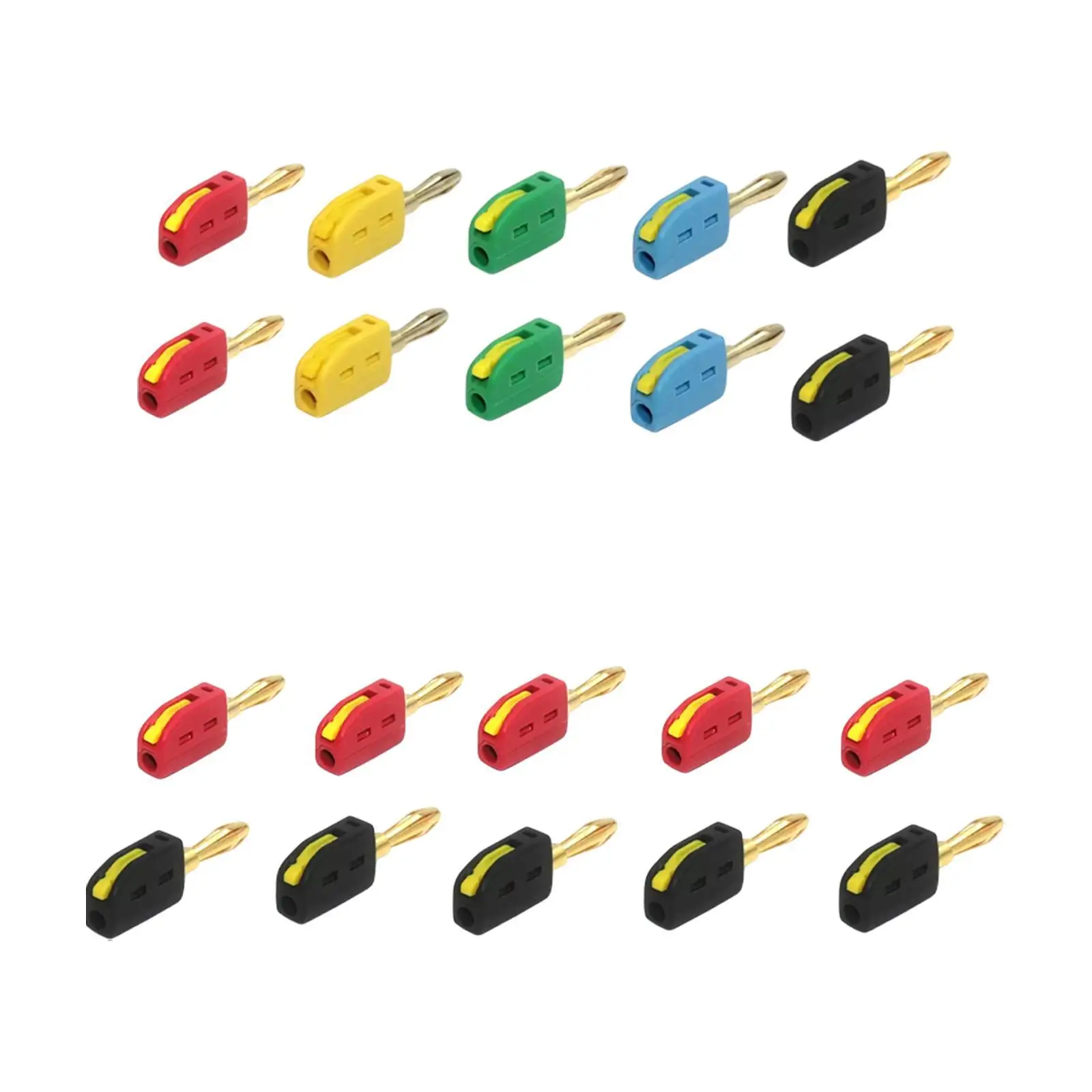 10Pcs 4mm Banana Plug Banana Connector Accessories Direct Replaces Premium Spare Parts High Current Quick Connect Terminals