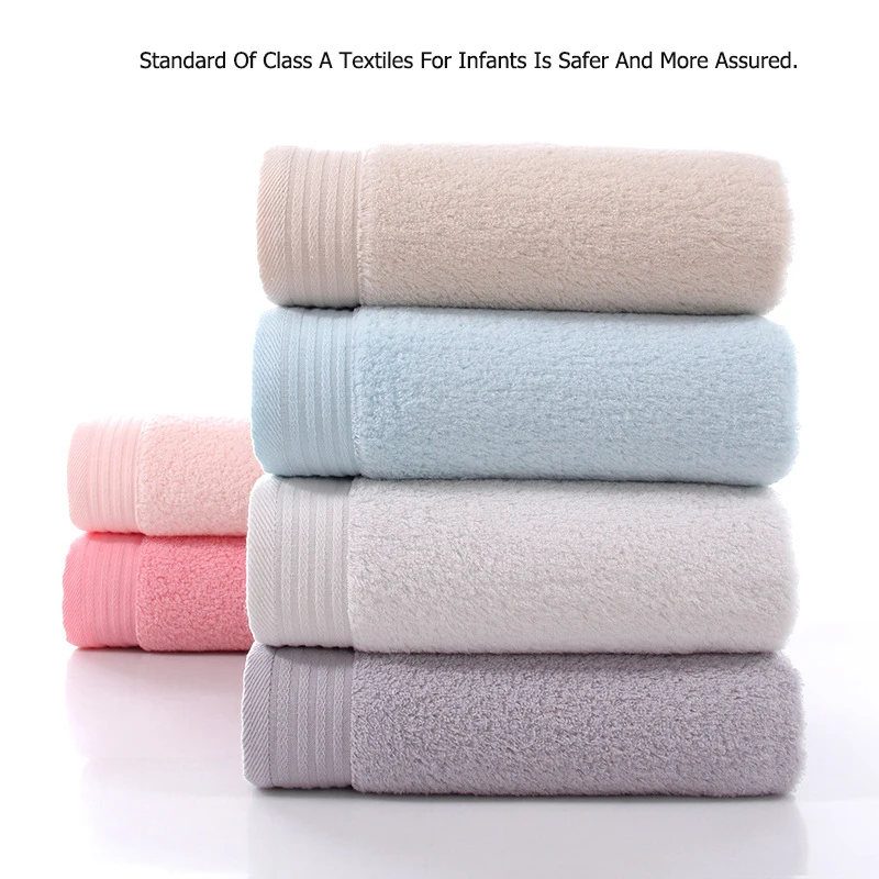 100% Cotton Children's Bath Towel Set Baby Towel Upscale Soft Super Absorbent Men's And Women's Bathroom Beach 70x135cm