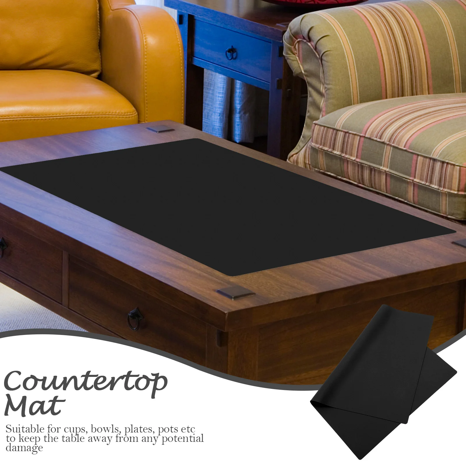 

Large Silicone Placemat 18X14Inch Heat Resistant Kitchen Counter Mat Reusable Table Mat For Dining Table Protection