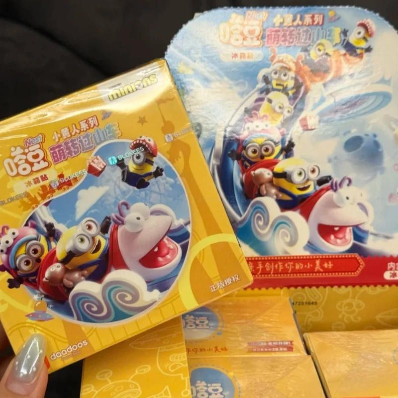 

Blokees Minions Daadoos Nest Series Blind Box Roller Coaster Style Assemble Block Figurine Refrigerator Magnet Decor Toy Gift