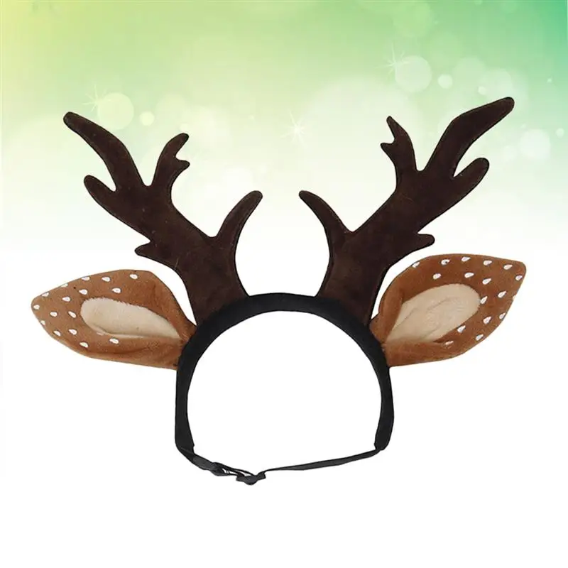 

Costume Deer Ears for Dogs Christmas Toy Puppy Reindeer Cat Hat Headband Scarf Accessories