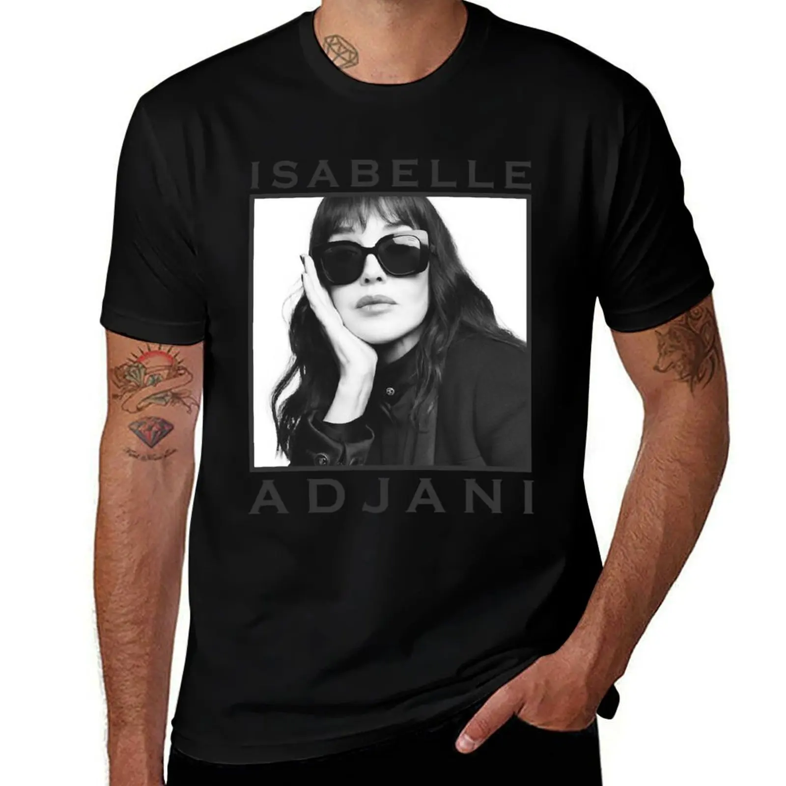 Needed Gifts The Black Dahlia Adjani Light Blue Vintage Photograp T-Shirt Essential Solid Color T-Shirt
