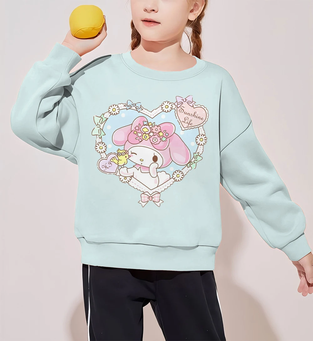 Cute Kids Clothing Disney My Melody Cartoon Print Kids Clothing Girls Sweet Sweater Fashion Autumn and Winter Sweatshirt