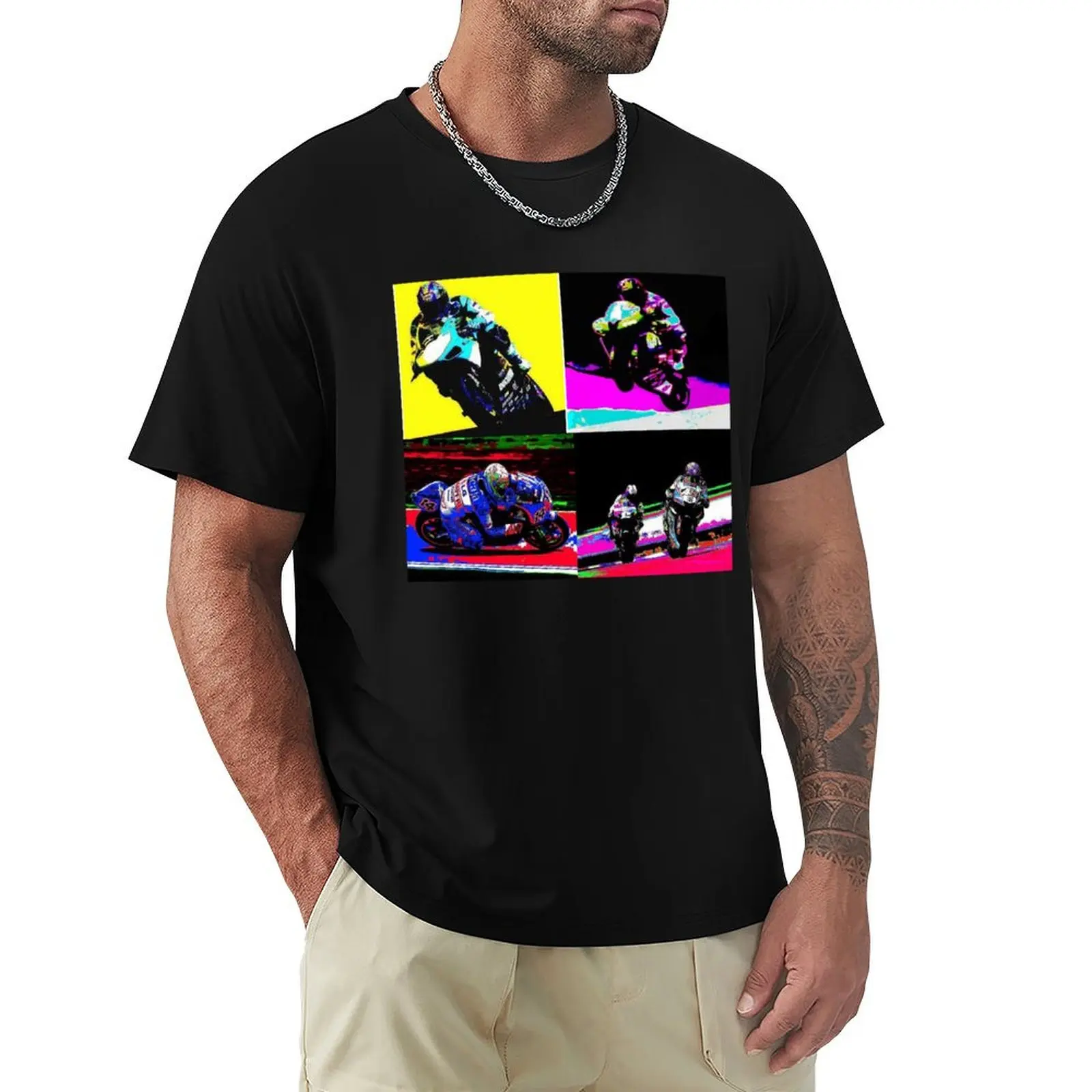 

MOTO GP FOUR SQUARE T-Shirt anime tshirt anime shirt mens tall t shirts