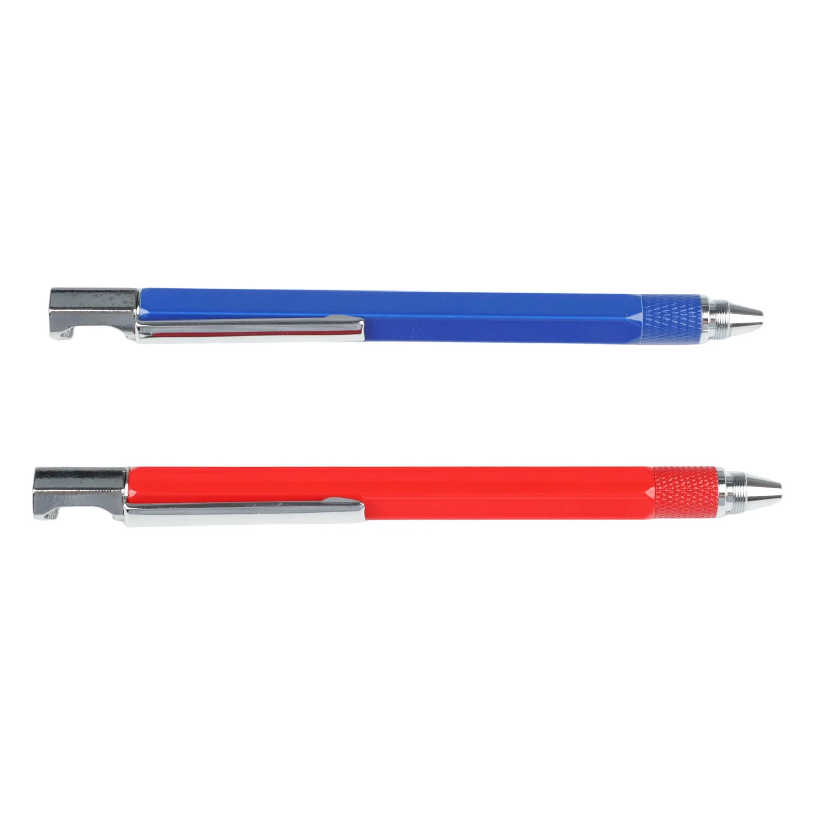 2PC Gel Ink Pen Set with Integrated Ruler and Level Essential Tool for Measuring and Writing at Home and Office