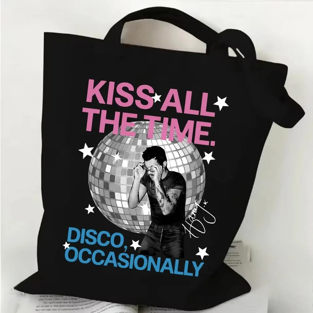 Kiss All the Time Disco Occasionally Album Music 2026 Canvas-Tasche Einkaufstasche Casual Shopper-Tasche für Fans Geschenk